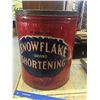 Image 1 : LARGE SNOWFLAKE BRAND SHORTENING TIN (RARE)