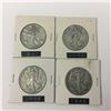 Image 1 : LOT OF USA 50 CENT PIECES (1935, 1941, 1942, 1944)