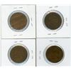 Image 2 : LOT OF 4 ONE CENT COINS (CANADIAN) *1916, 1917, 1918 & 1919* (LARGE)