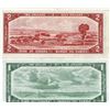 Image 2 : LOT OF 2 REPLACEMENT BILLS (CANADIAN) *1 X ONE DOLLAR* (1 X 2 DOLLAR) *1954*