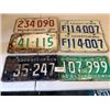 Image 1 : LOT OF 6 ASSORTED LICENCE PLATES (62-65-68-71-71) *SASKATCHEWAN*