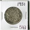 Image 1 : 50 CENT COIN (CANADA) *1951* (SILVER)