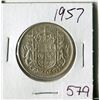 Image 1 : 50 CENT COIN (CANADA) *1957* (SILVER)