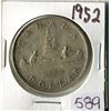 Image 1 : ONE SILVER DOLLAR (CANADA) *1952*