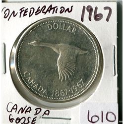 ONE SILVER DOLLAR (CANADA) *1967*