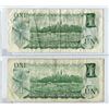 Image 2 : LOT OF 2 DOLLAR BILLS (CANADA) *LAWSON/BOUEY & CROW/BOUEY* (1973)