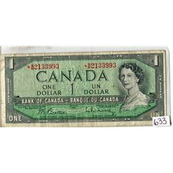 ONE DOLLAR REPLACEMENT NOTE (CANADA) *1954*