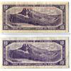 Image 2 : LOT OF 2 TEN DOLLAR BILLS (CANADA) * BILL BEATTIE/COYNE* (BILL BEATTIE/RASMINSKY) *1954*