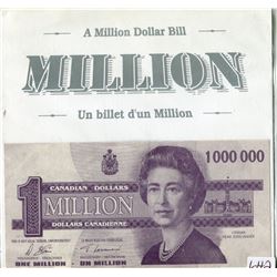 LOT OF 2 NOTES (CANADIAN MILLION DOLLAR BILLS) *2000* (NOVELTY ITEMS)