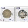 Image 1 : LOT OF 2-FIFTY CENT COINS (CANADIAN) *1965 & 1966* (SILVER)
