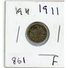 Image 1 : FIVE CENT COIN (CANADIAN) *1911* (SILVER)