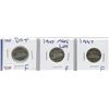 Image 1 : LOT OF 4-FIVE CENT COINS (CANADIAN) *1947 DOT & 3 X 1947* (SILVER)