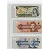 Image 1 : LOT OF 3 CANADIAN BANK NOTES (1973 ONE DOLLAR) *1986 TWO DOLLAR* (1986 FIVE DOLLAR)