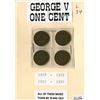 Image 1 : LOT OF 4 ONE CENT COINS (GEORGE V) *1928, 1929, 1932 & 1936*