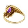 Image 3 : 1.51 ctw Amethyst and Diamond Ring - 10KT Yellow Gold