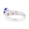 Image 3 : 1.23 ctw Sapphire and Diamond Ring - 14KT White Gold
