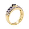 Image 4 : 1.50 ctw Diamond and Sapphire Ring - 14KT Yellow Gold