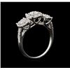 Image 4 : 14KT White Gold 1.05 ctw Diamond Ring