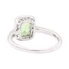 Image 3 : 1.78 ctw Tsavorite and Diamond Ring - Platinum