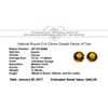 Image 3 : 11.05 ctw.Natural Round Cut Citrine Quartz Parcel of Two