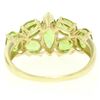 Image 5 : 10k Yellow Gold 4.0 ctw Oval & Marquise Cut Lime Green Peridot Cluster Band Ring