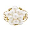 Image 2 : Pearl Ring - 10KT Yellow Gold