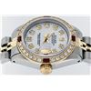 Image 4 : Rolex Ladies 2 Tone MOP Diamond & Ruby Datejust Wristwatch