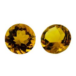 9.63 ctw.Natural Round Cut Citrine Quartz Parcel of Two