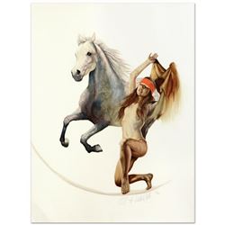 Popo & Ruby Lee, "Zen and I" Limited Edition Serigraph, Numbered and Hand Signed by the Artist.