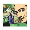Image 1 : Steve Kaufman (1960-2010), "Dali" Hand Embellished Limited Edition Silkscreen on Canvas, Numbered 28