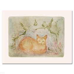  Pumbit the Cat  Limited Edition Lithograph by Edna Hibel (1917-2014), Numbered and Hand Signed with