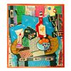 Image 1 : Wayne Ensrud "Le Vin Still Life with Haut-Brion Label" Mixed Media Original Artwork; Hand Signed; CO