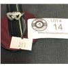 Image 1 : Size 6.5 10k White Gold Ring with 2 hearts
