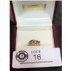 Image 1 : Size 6.25 10k Gold Ring with birth month stones