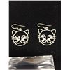 Image 2 : Pair of Sterling Silver Cat Earrings