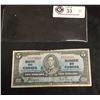 Image 1 : 1937 Bank of Canada $5 Bank Note.