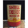 Image 1 : One Quart Vintage Shell Motor Oil Tin