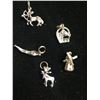 Image 2 : 5 Vintage Sterling Silver Charms