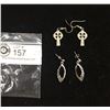 Image 1 : Pair of Sterling Silver Celtic CrossEarrings + Other pair