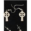 Image 2 : Pair of Sterling Silver Celtic CrossEarrings + Other pair