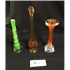 Image 1 : 3 Vintage Midcentury Glass Vases 1950’s-1960’s.