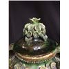 Image 2 : Mexican Green Glaze Pineapple Punch Bowl Set 20” Covered Bowl