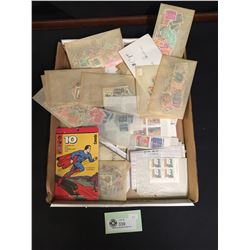 Tray of World Stamps in Glassine EnvelopesLots of Canada