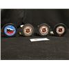 Image 2 : 4 Official  Licenced Pucks by The NHL in NHL Official Game Puck Cases
