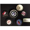 Image 1 : 5 Official  Licenced Pucks by The NHL One in an NHL Official Game Puck Case