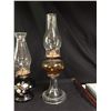 Image 3 : 3 Vintage Oil Kerosene Glass Lamps