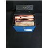 Image 2 : Vintage Blue Case of 45's. LP's  Records. Beatles