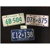 Image 1 : Lot of 3 Different Vintage License Plates.