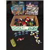 Image 1 : Box Lot of Toys. Hotwheels, Smurf’s, Diecast. + 2 unopened 1:18 Scale Motorcycles