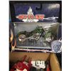 Image 2 : Box Lot of Toys. Hotwheels, Smurf’s, Diecast. + 2 unopened 1:18 Scale Motorcycles